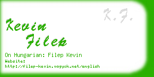 kevin filep business card